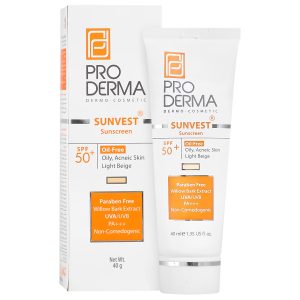 کرم ضد آفتاب فاقد چربی پرودرما SPF50 حجم ۴۰ میلی‌لیتر