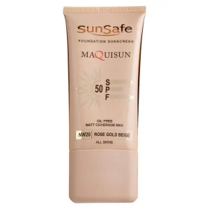 ضدآفتاب بژ رز گلد SunSafe سان سیف مدل SPF50-NW20