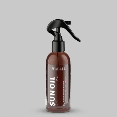 اسپری روغن برنزه کننده و ویتامینه سی گل Seagull مدل SPF6 بطری 250 میلی لیتری